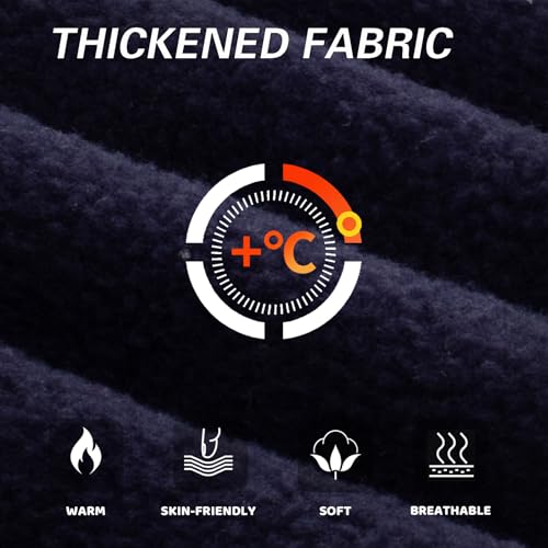 Balaclava Winter Face Mask Windproof Fleece Ski Mask Cold Weather Neck and Face Warmer for Men and Women - color: Navy