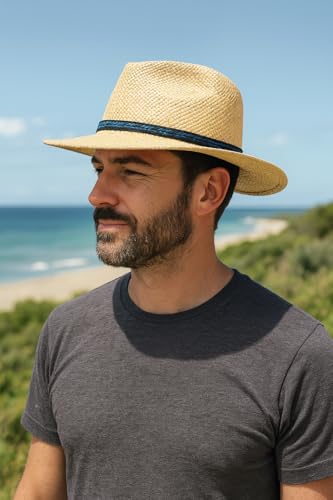 Gamboa Horsehair Hat Band for Cowboy Hats - color: Blue and Gray