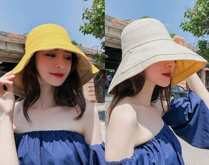 FaroDor Women's Reversible Bucket Hat UV Protection Packable Travel Cap Wide Brim Sun Hats 2026 - color: 1yellow