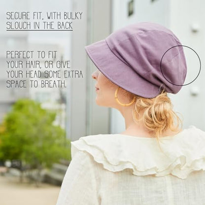 CHARM Reversible Organic Cotton Sun Hat - color: Brown & Beige Gray