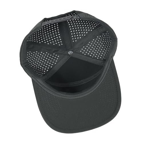 Quick Dry Baseball Cap Flat Brim Snapback Golf Hat for Men Women - color: Black+darkgrey+navy+burgundy