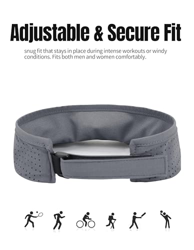 Sports Sun Visor Hats Men Women Lightweight Run hat Adjustable Quick Dry Sun Cap - color: Gray