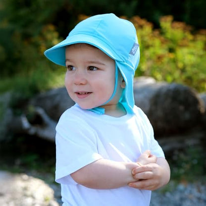JAN & JUL Baby Sun-Hat with Neck Flap for Swimming - color: Lagoon, size: 0-3 Months