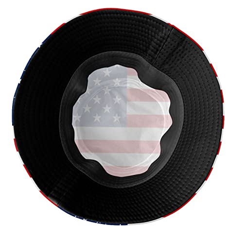 Cute Funny Flag Bucket Hat Packable Fashion Sun Cap Outdoor Flag Fisherman Hat for Women Men Boys Girls - color: American Flag Usa Flag