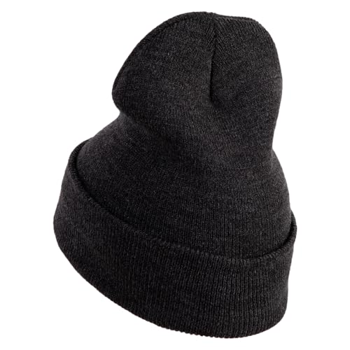 e4Hats.com 12 inch Cuffed Knit Long Beanie - color: Dk Grey