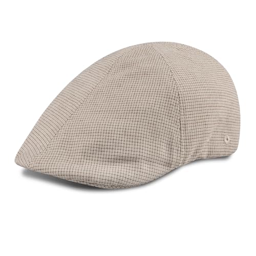 Dockers Men's Ivy Newsboy Hat - color: Khaki Microcheck, size: Large-X-Large