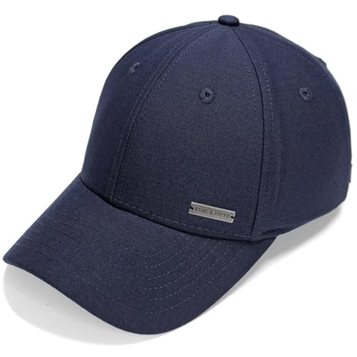 Gym Baseball Hats for Men by King & Fifth, Workout Hat, Low Profile Caps - color: Navy Menswear, size: Large-X-Large