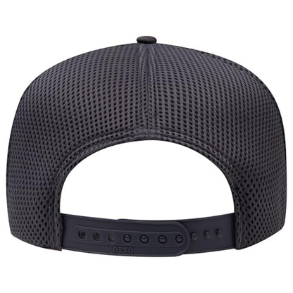 OTTO Cap 5 Panel High Crown Air Mesh Back Trucker Hat | Bulk Packs - color: 025 - Char. Gray