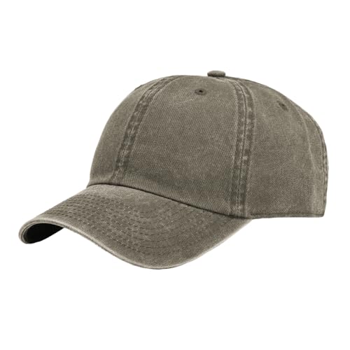 6 Panel Cotton Washed Dad Hat Strapback Baseball Cap #H2011PB - color: Brown #H2011pb