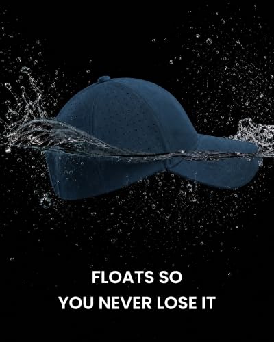 Performance Snapback Running Hats for Men, Waterproof Hat Workout Cap - color: Navy Blue