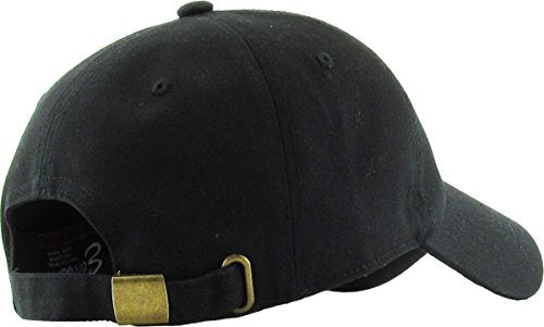 KBETHOS Classic Unisex Cotton Adjustable Low Crown Baseball Cap – Plain Dad Hat - color: Black (12 Pack)