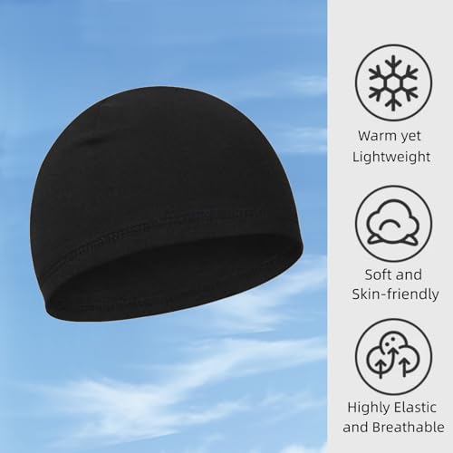 Lightweight Skull Cap, Stretch Beanie Helmet Liner for Men Women