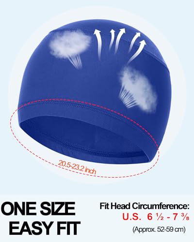 Cooling Skull Caps Helmet Liner Hard Hat Sweat Liner Motorcycle Cycling Cap - color: 3pcs (Black+dark Gray+blue)