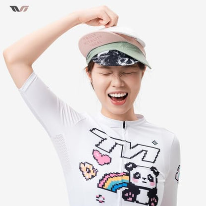 ROCKBROS Women Cycling Cap with Sun Visor Cooling Skull Cap Helmet Liner - color: Green