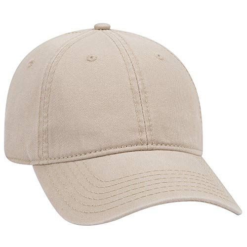 OTTO 6 Panel Low Profile Garment Washed Superior Cotton Twill - color: Khaki