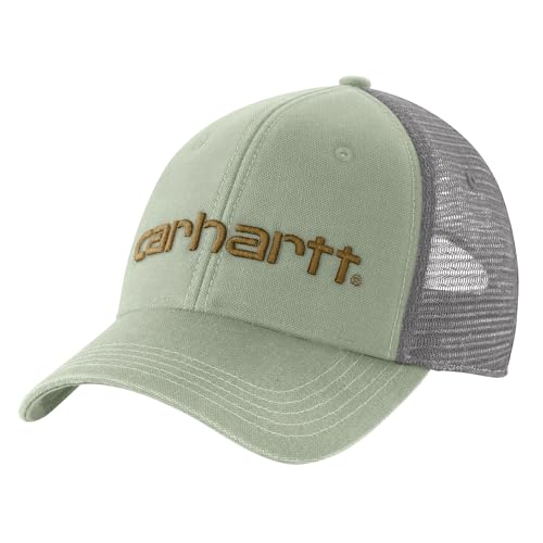 Carhartt Men's Canvas Mesh-Back Logo Graphic Cap - color: Sage