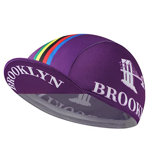 Brooklyn Cycling Cap - Retro Cycling Hat-Under Helmet - Cycling Helmet Liner Breathable&Sweat Uptake - color: Purple