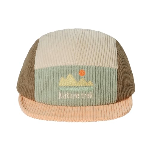 Clakllie Vintage Corduroy 5 Panel Hat Casual Short Brim Baseball Caps Unstructured Dad Hats Unisex Trucker Snapback Hat - color: Cdus-bswp2585-pink