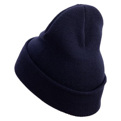 e4Hats.com 12 inch Cuffed Knit Long Beanie - color: Navy