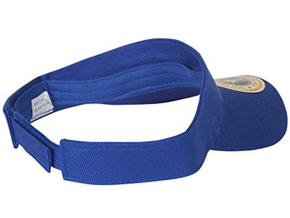 TOP HEADWEAR Solid Adjustable Blank Visor - color: Royal