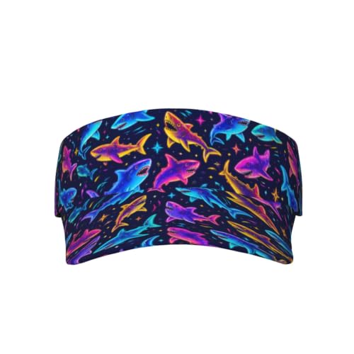 Visors for Women Men, Adjustable Sports Sun Visor Hats Outdoor Tennis Golf Running - color: Neon Ocean