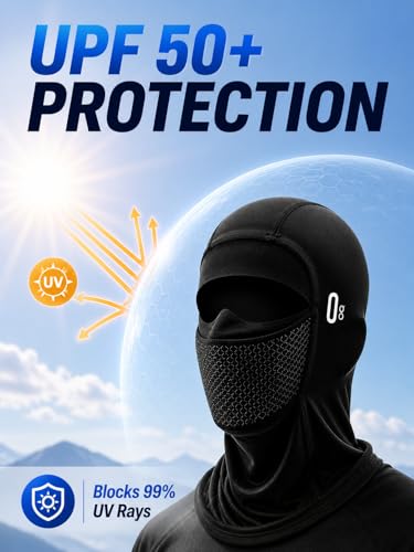 Cooling Breathable Balaclava Face Mask Men Black