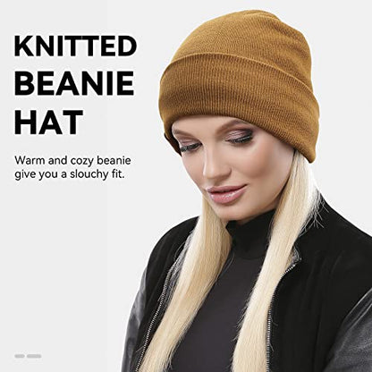 OZERO Mens Winter Hat, Fleece Lined Cuffed Beanie for Men and Women - color: Brown