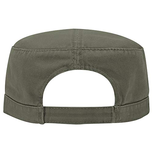 OTTO Superior Garment Washed Cotton Twill Military Cap - color: Dk. Ol. Green