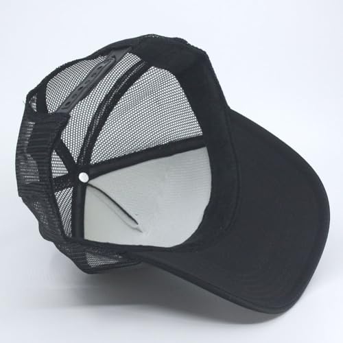 High Crown Foam Mesh Camouflage Tri-Color Oak Leaves Trucker Hat Baseball Cap - color: Black/Charcoal Gray/Black