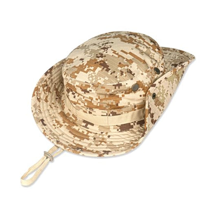 Sun Hats for Men Women Bucket Hat UPF 50+ Boonie Fishing Safari Hat - color: Desert Digital