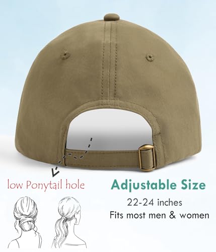 Hot Summer Baseball Cap, 35% Thinner Cotton Dad Hat Lightweight - color: Green