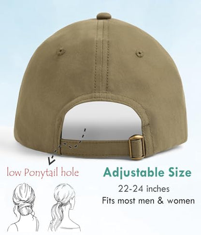 Hot Summer Baseball Cap, 35% Thinner Cotton Dad Hat Lightweight - color: Green