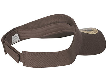 TOP HEADWEAR Solid Adjustable Blank Visor - color: Brown