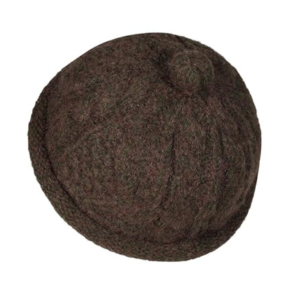 Croogo Brimless Hats Winter Watch Cap No Visor Knit Beanie Sailor Fisherman Docker Cap - color: Browngreen