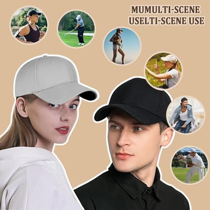 Adjustable Cotton Baseball Cap for Men Women - color: Grey