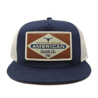 Billboard Adjustable Snapback Western Hat - color: Navy