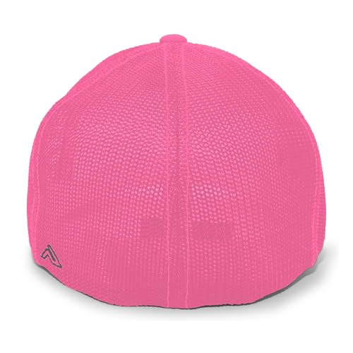 Pacific Headwear Unisex Adult Pacific Headwear Trucker Flexfit® Cap - color: Graphite/Pink/Graphite, size: Small-Medium