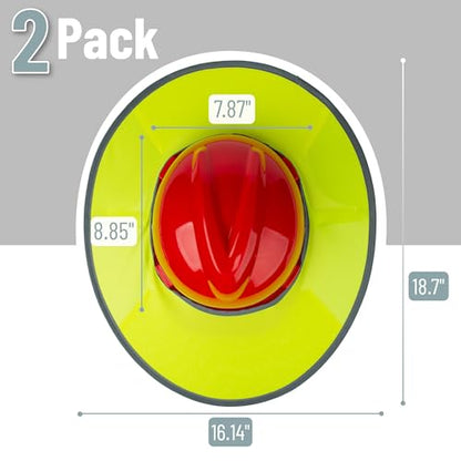 UNCO- Hard Hat Sun Shield, 2 Pack, Yellow and Gray, Full & Standard Brim Mesh Sunshade High Visibility Reflective, Hard Hat Accessories - color: Yellow and Gray, size: 2 Pack