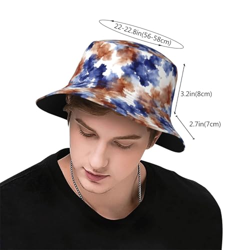 Bucket Hat Unisex for Men Women Cute Funny Fashion Fishing Hat Trippy Art Casual Fisherman Cap - color: Abstract Watercolor