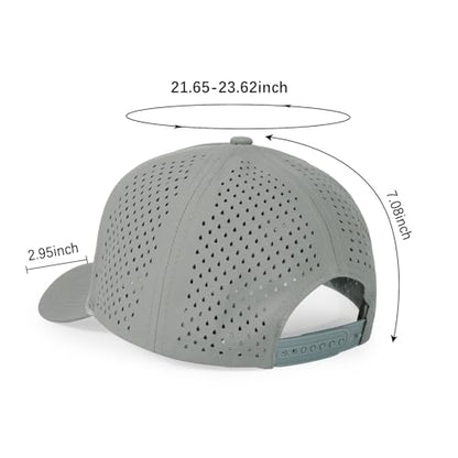 HH HOFNEN Quick Dry Baseball Cap Snapback Golf Trucker Hat for Men Women - color: #1 Gray