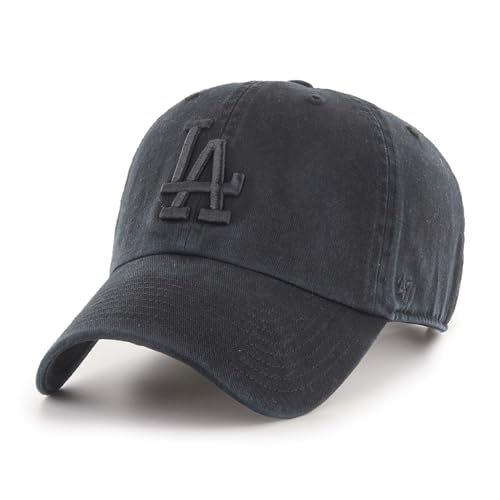 47 Los Angeles Dodgers Olive MLB Ballpark Camo Clean Up Cap - color: Black/Black