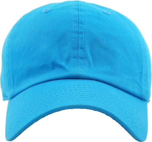 KBETHOS® Classic Washed Cotton Baseball Cap - color: Blue Aqua