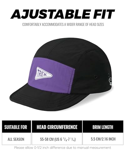 Clakllie Quick Dry Short Brim Hats for Men 5 Panel Running Hat Waterproof Baseball Cap Outdoor Hiking Hat Flat Bill Cadet Cap - color: Cdus-bssd2567-black