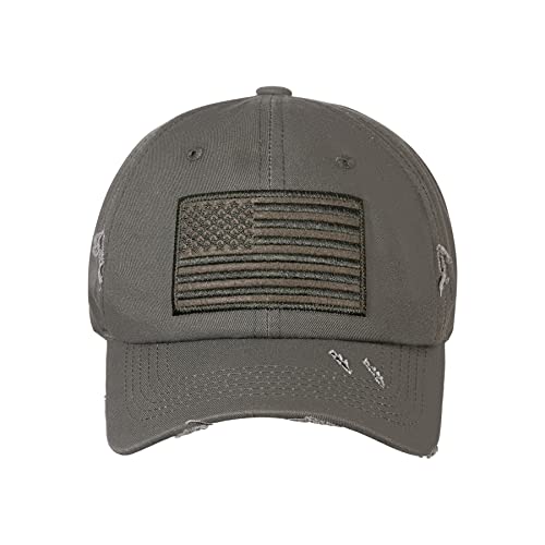 IIN American Flag Baseball Cap for Men Women Low Profile USA Army Tactical Operator Military Plain Dad Hat - color: Washed-olive