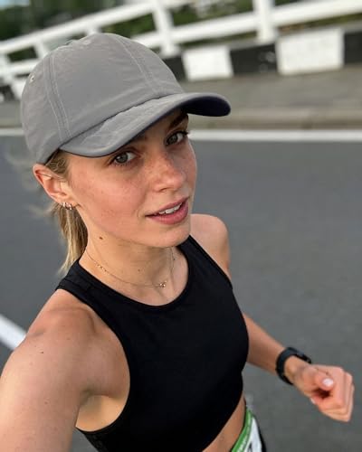 CLAPE Color-Block Short Brim Cap, Quick Dry Lightweight Outdoor Hat - color: Bs26sb08-darkgray&orange