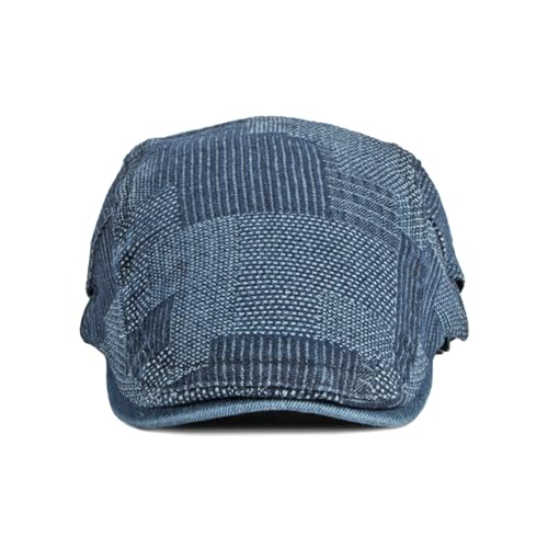 2 Pack Men's Plaid Cotton Flat Newsboy Ivy Cabbie Golf Gatsby Cap Hat - color: 651bb