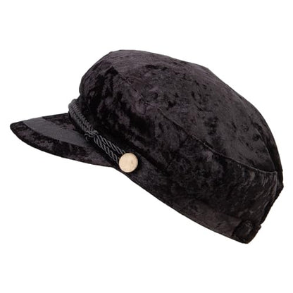 Jeanne Simmons Women's Crushed Velvet Sailor Hat - color: Black