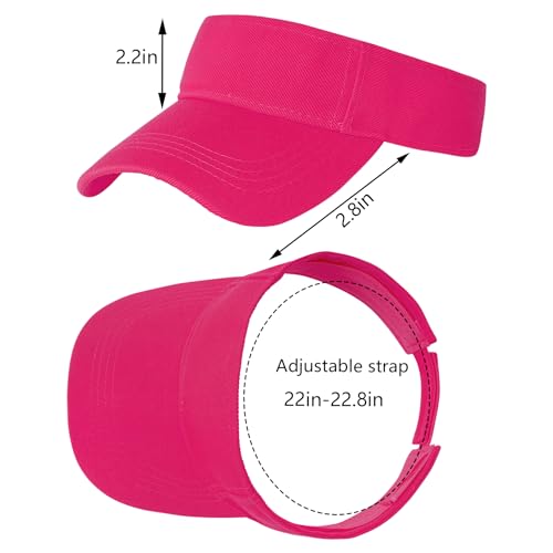 Marrywindix 1 Piece of Sport Wear Athletic Visor Sun Sports Visor Hat Visor Adjustable Cap for Women and Men - color: Hot Pink