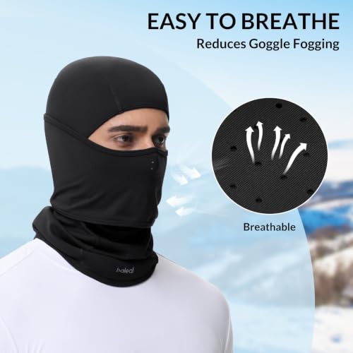 baleaf Balaclava Ski Mask Warm Winter Face Mask with Neck Gaiter - color: Black
