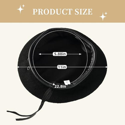 Wool Military Beret Hat Man Women,Adjustable Headband - color: Wine Red